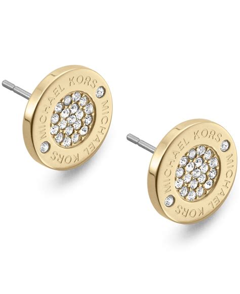 michael kors ohrringe gold rund|michael kors gold earrings.